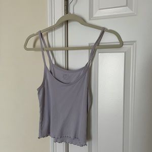 J. Galt lavender cropped tank top w ruffle bottom